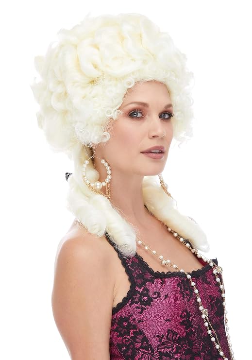 Marie Antoinette Wig Color White - Sepia Wigs Curly Family Granma Short Nanna Century Theater Mama Women Tv Show