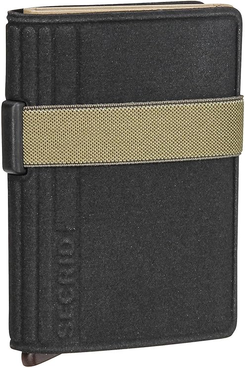 Secrid Liba BLI Black Olive Credit Card Holder Wallet, Black, Minimalist