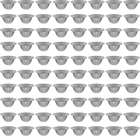 80 Pcs Tapered Screens Filter, 16mm Bowl Mesh Gauzes Filter