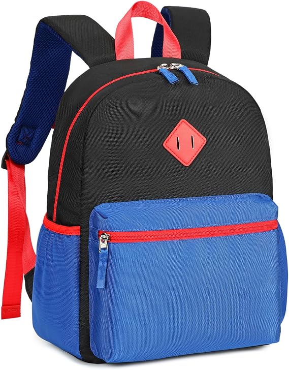 abshoo Kindergarten Backpack for Boys Preschool Backpacks School Bookbag for Kids 2-6(Black and Blue)