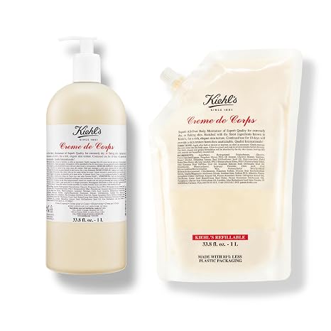 Kiehl's Creme de Corps Duo, Rich, Luscious Body Lotion, with Cocoa Butter and Shea Butter for Fast Absorbing Hydration - Jumbo Value Bundle