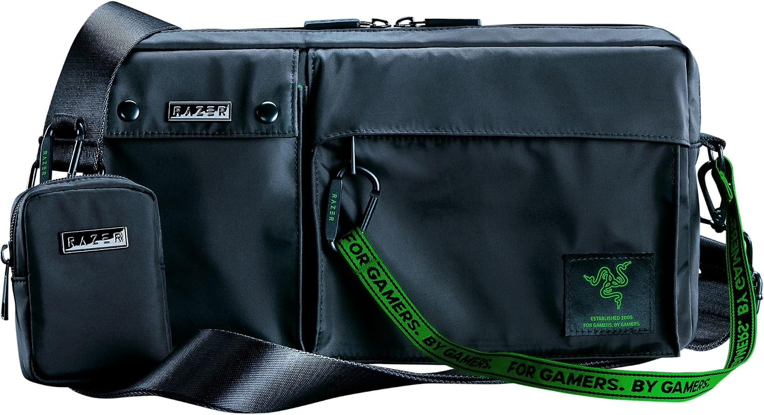Razer Rogue V3 sırt çantası 33,8 cm – Kompakt seyahat sırt çantası 14 inçe kadar dizüstü bilgisayarlar için bölme, aşınmaya dayanıklı, siyah