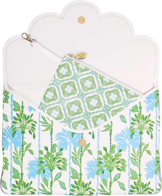 Lilly Pulitzer Padded Tech Sleeve with Small Zip Pouch for Accessories, Cute Laptop Case for Women, Tablet Bag or 13 Inch Laptop Sleeve (Swayin in the Breeze)