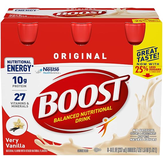 Boost Nutritional Energy Drink, Vanilla, 8 oz, 6 pk
