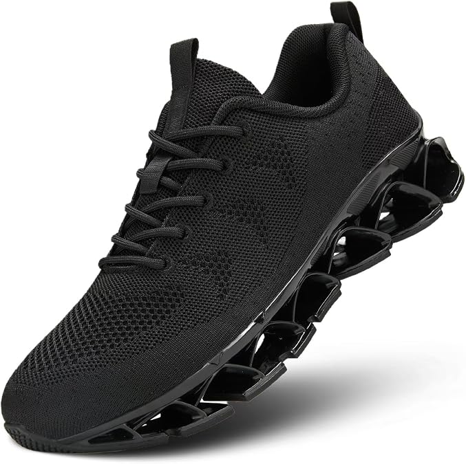 Mens Walking Blade Shoes Slip on Fashion Running Tennis Sneakers Non Slip Breathable Mesh Casual Sport
