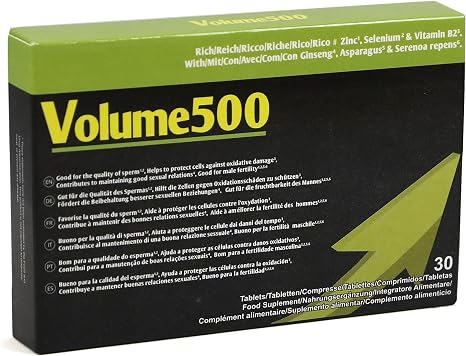 Volume 500 - More - Better Quality - 30 Tablets + Guide