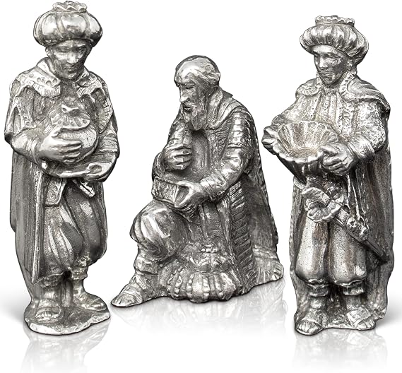 DANFORTH The Three Kings Nativity Set Handcrafted Pewter Nativity Wisemen Figurines Made in USA