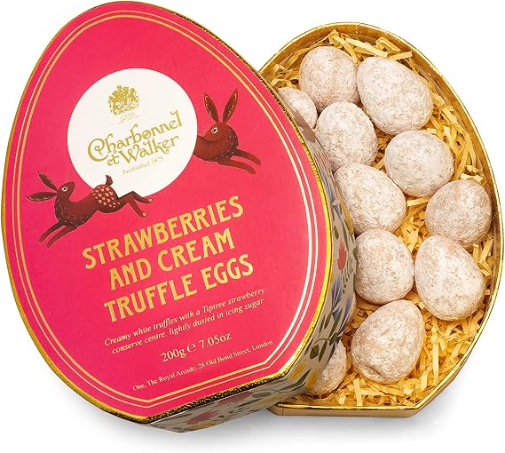 Charbonnel et Walker Strawberries & Cream Egg Shaped Truffles, 200 g