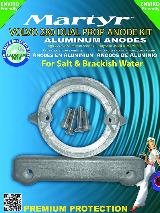 Martyr CM280KITA, Volvo 280HP Aluminum Anode Kit
