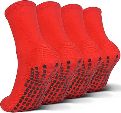 Grip Socks For Kids4-16 Years Old Youth Boys & Girls, Cushioned Sport Athletic Hospital Socks