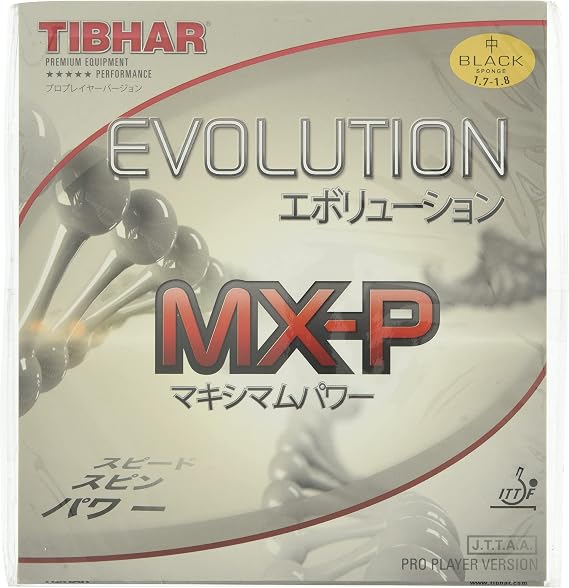 Tibhar Evolution MX-P Table Tennis Rubber (Black, 1.7-1.8)
