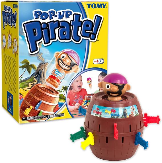 TOMY Pop Up Pirate Family Action Game - 2-4 Players - Ages 4 Years+