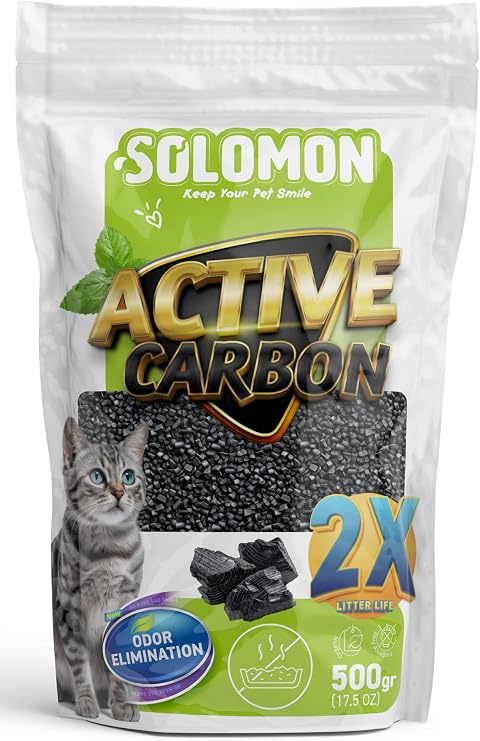 Solomon Active Carbon 500 Gr Deodorizer - Cat Litter Deodorizer Odorless Cat Toilet Natural Sand Anti-Scent Activated Carbon