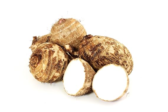 Fresh Taro Eddo Eddos Eddoes Root Small Size (10 Pounds)