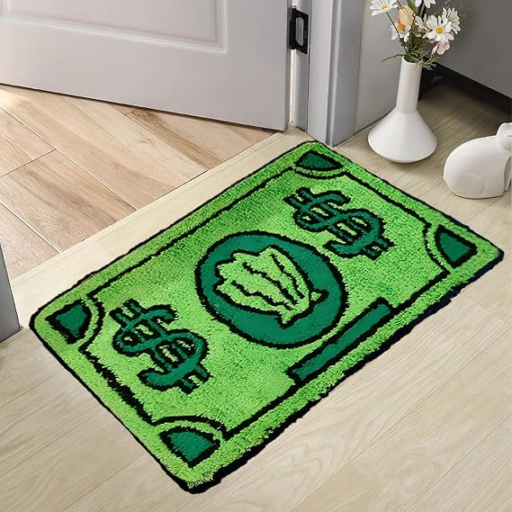 Cute Money Rug 5x3 Non-Slip Machine Washable Cool Cartoon Bedroom Rug for Bathroom, Living Room, Front Door, Playroom (47.3 * 31.5 inch)