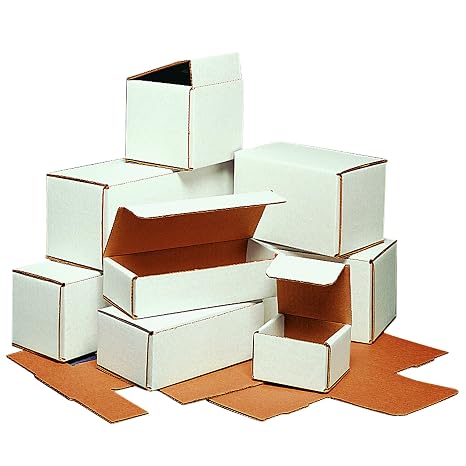 Aviditi White Corrugated Cardboard Mailing Boxes, 27 1/2" x 3 1/2" x 3 1/2", Pack of 50, Crush-Proof, For Shipping, Mailing and Storing