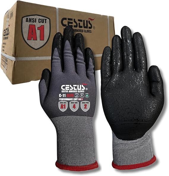 Cestus C11e, 12 Pack Nitrile Coated Work Gloves, Touchscreen