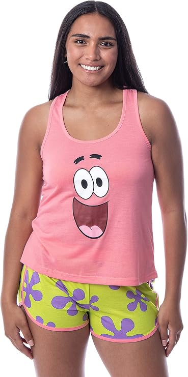 Nickelodeon SpongeBob SquarePants Womens' Patrick Tank Pajama Short Set