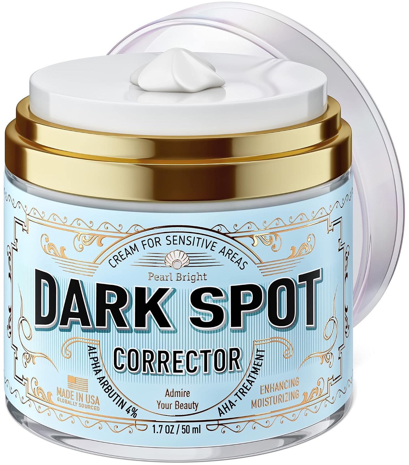 Dark Spot Remover for Face, Body and Sensitive areas - Natural Skincare for Underarms, Elbows & Privates - Made in USA - Dark Spot Corrector with Licorice, Mulberry Extract Arbutin, 1.7OZ