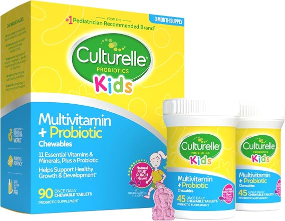 Culturelle Kids Multivitamin + Probiotic Chewable, Ages 3+, 90 Count