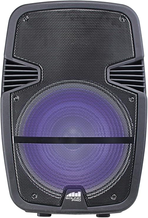 Naxa Electronics NDS-1517 Portable Bluetooth Party Speaker with Disco Light, 15-inch, Black, Portable Party Speaker