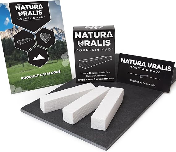 Natura Uralis Premium Belgorod Sawn Chalk White Chalk Pieces Amazing Crunch Earthy Velvety and Firm ASMR Sensation Natural Calcium Carbonate (Mini (100 g))