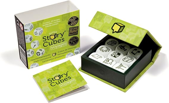 Asmodee Rory's Story Cubes Voyages (Box) - Embark on Epic Adventures! Creative Storytelling Game for Kids & Adults, Ages 6+, 1+ Players, 10 Minute Playtime