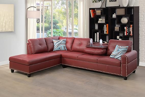 Beverly Fine Furniture Sectional Sofas, Burgundy
