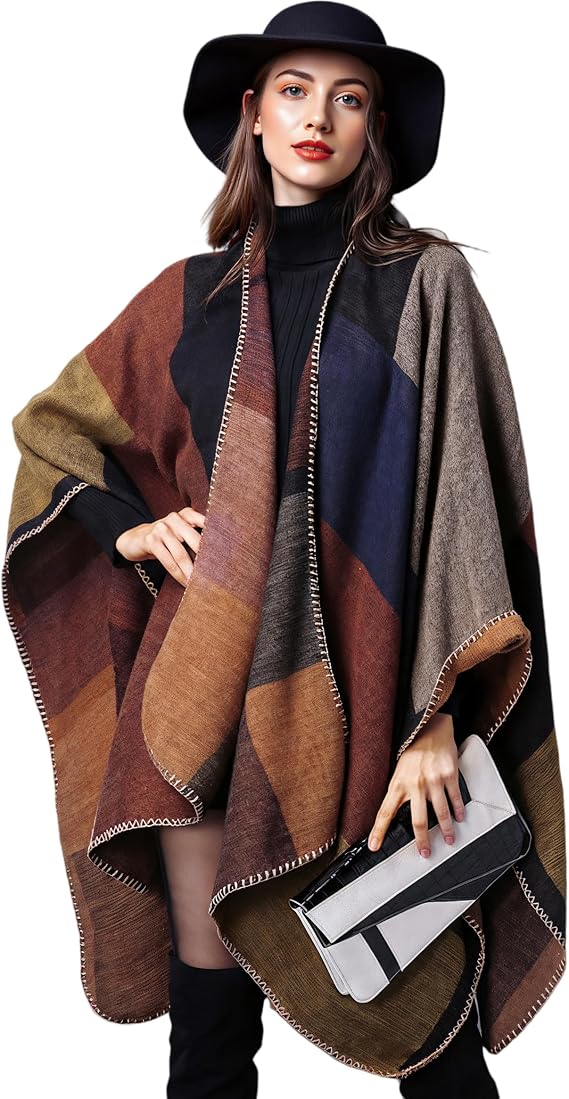 Shawl Wraps for Women - Open Front Ponchos for Women Oversized