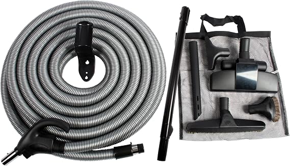 Cen-Tec Systems 97338 Central Vacuum Low Voltage Attachment Kit with Switch Control Hose, 50 Ft, Black