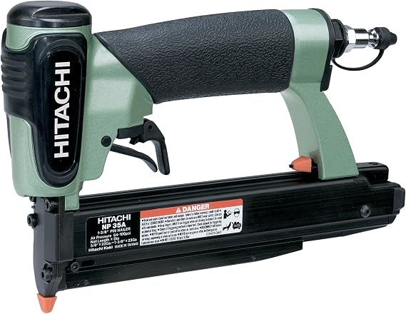 Hitachi NP35A Pin Nailer 23 Gauge, Accepts 5/8 to 1-3/8 Pin Nails, Micro Pinner with Depth Adjustment,