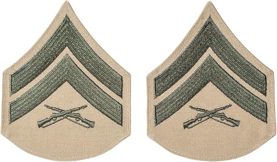 USMC Green on Khaki Chevrons, male