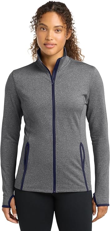 SPORT-TEK Women's Sport-Wick Stretch Contrast Full Zip Jacket