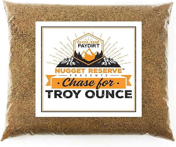 Nugget Reserve Top Secret Chase for Troy Ounce - Gold Nugget Paydirt Panning Concentrate Pay Dirt Bag - Gold Prospecting