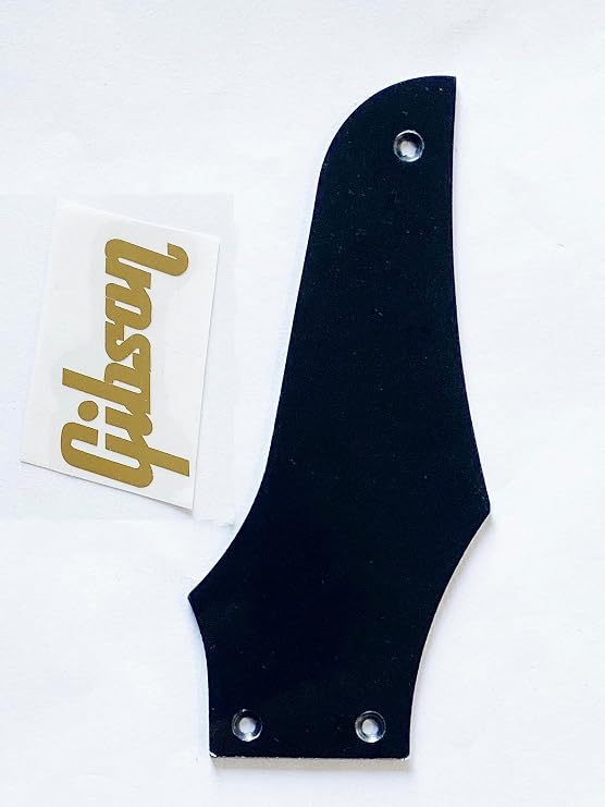 Guitar Pickguard For Gibson Firebird Non-Reverse"Logo"Truss Rod Cover (1 Ply Black)