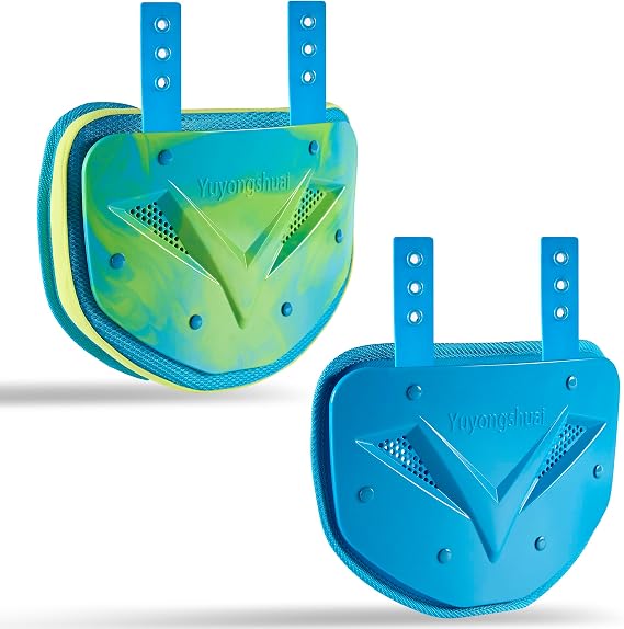 2Pcs Football Back Plate, Football Low Back Pad, Professional Rear Protector Lower Back Pads Large and Small