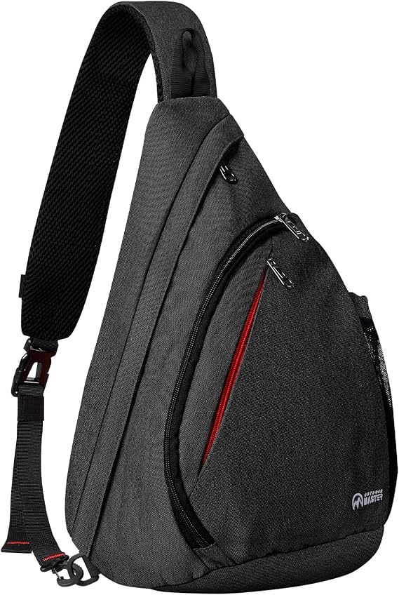 OutdoorMaster Sling Bag, Hiking Daypack, Crossbody Shoulder Chest Urban | Lightweight & Durable, 12L Capacity, Reversible Shoulder Strap, Outdoor Travel Backpack for Women & Men