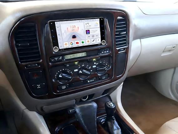 4+64GB Car Radio for Toyota Land Cruiser 100 Series 1998 1999 2000 2001 2002 2003 2004-2007 with Carplay & Android Auto, 7-Inch Dual Knob Car Stereo with GPS Bluetooth WiFi DSP FM RDS Camera