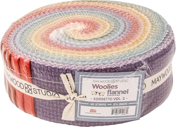 Bonnie Sullivan Woolies Flannel Sorbetto Vol. 2 Strips 40 2.5-inch Strips Jelly Roll Maywood Studio