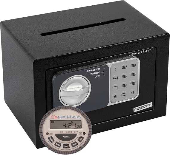 Genie Hand Time Lock Safe Weekly/Daily Timer B-Class Lock Anti Bounce Technology