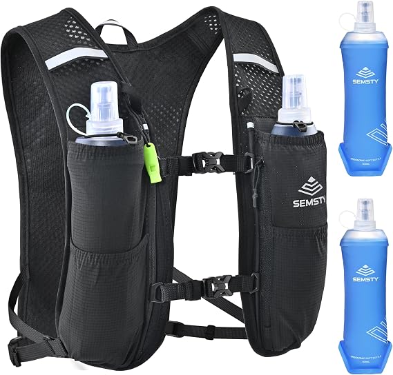 Running Vest for Women Men,5L Hydration Vest with 2*500ml Soft Flask