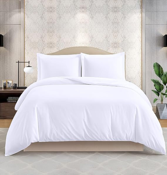 Kotton Culture Twin Size 1200 Thread Count Duvet Cover Only - 100% Egyptian Cotton, Ultra-Soft & Sateen - All Season Comforter Cover with Zipper & Corner Ties Hotel Quality Bedding - White