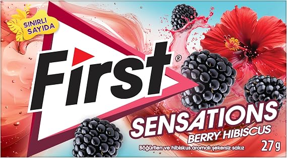 First Sensations Berry Hibisküs Aromalı Sakız 27 gr