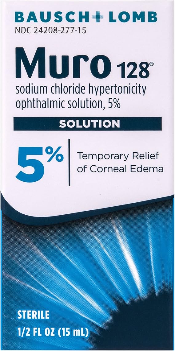 Muro 128, Sodium Chloride Ophthalmic Solution, 0.5 Oz, Eye Drops