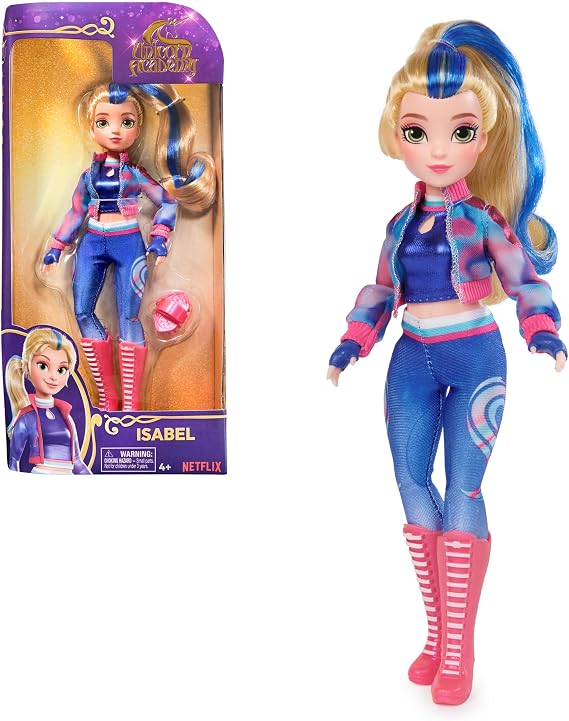 Unicorn Academy Isabel dress model - original doll from the popular Netflix series, 24 cm in size, for children over 4 years old