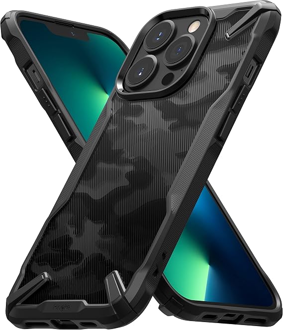 Ringke for iPhone 13 Pro Case [Fusion-X Camo Black] | Augmented Bumper, Comfortable Grip, Non-Slip, Heavy Duty Shockproof Protective Cover