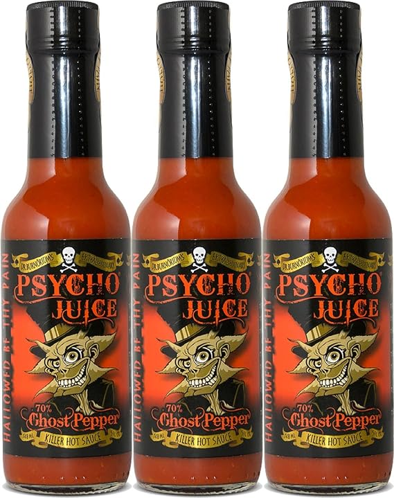 Set Of 3 Psycho Juice 70% Ghost Pepper