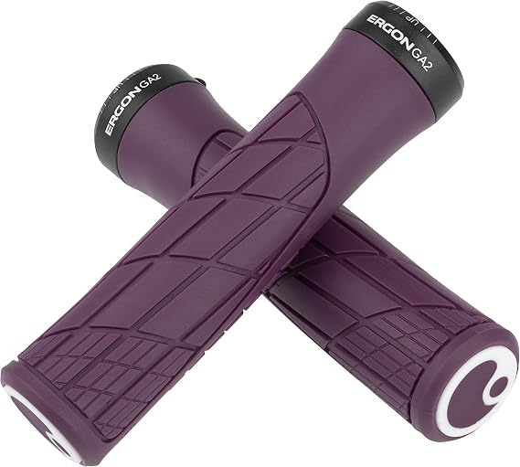 Ergon GA2 MTB All-Mountain Bike Grips Ergonomic, Adjustable, Soft German Rubber for Trail, XC, Freeride & Bikepacking