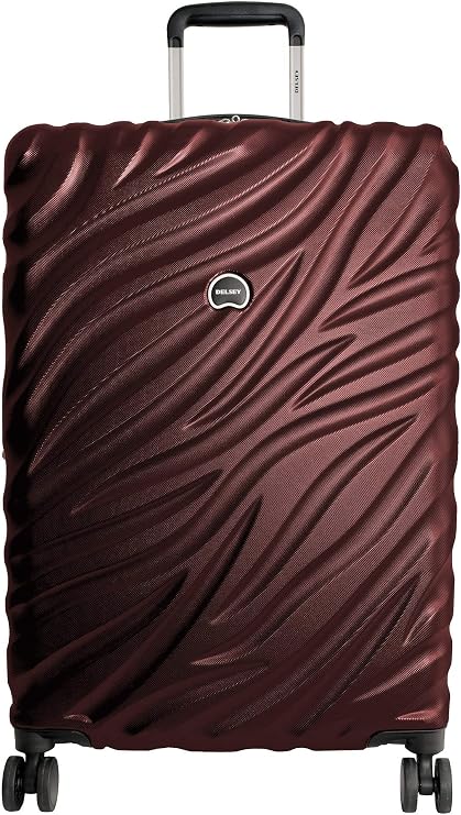 Delsey Paris Alexis Durable Hardside Luggage, Expandable Lightweight 4-Wheel Spinner, Easy Grip Telescoping Handle for Smooth Mobility, TSA-Lock Incorporated, Men and Women, Burgundy, Check-In 25-Inch