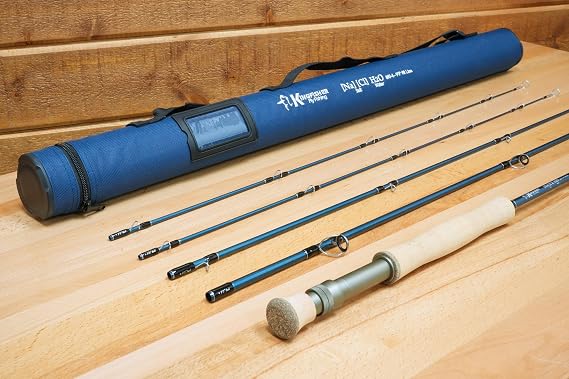 Kingfisher Fly Fishing NACL (Salt) Fast Action Fly Rod -  with a Spare Tip and Travel Tube